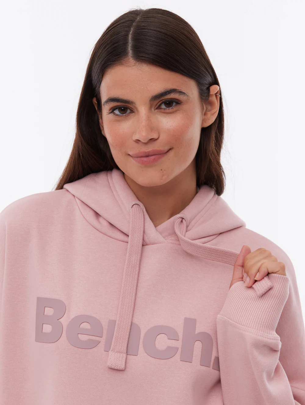 Linra Oversize Tonal Logo Hoodie - Pink - Image 2