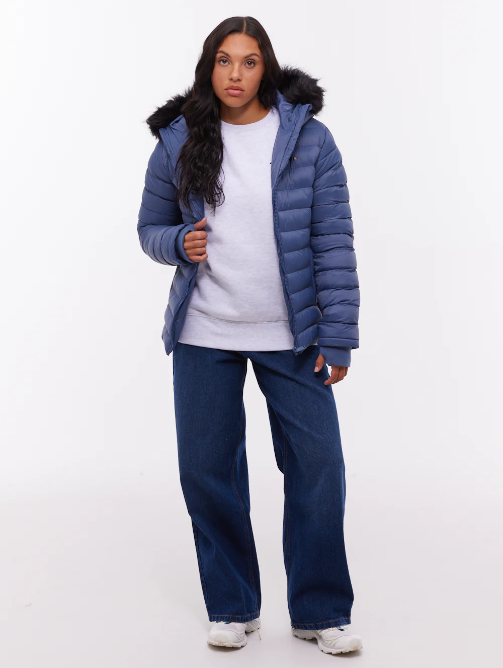 Mal Hooded Puffer Jacket - Blue - Image 2