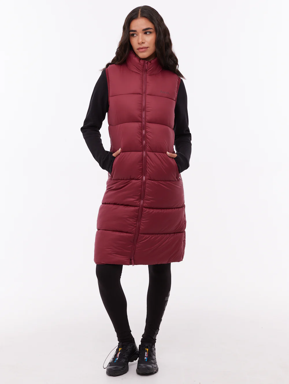 Matina Maxi Puffer Vest - Red - Image 2