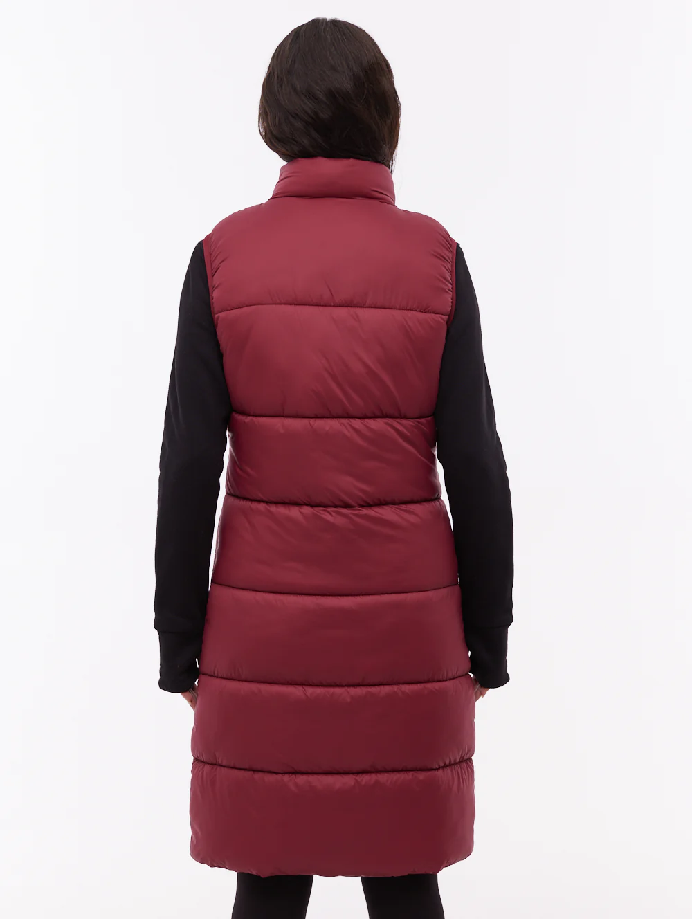 Matina Maxi Puffer Vest - Red - Image 3