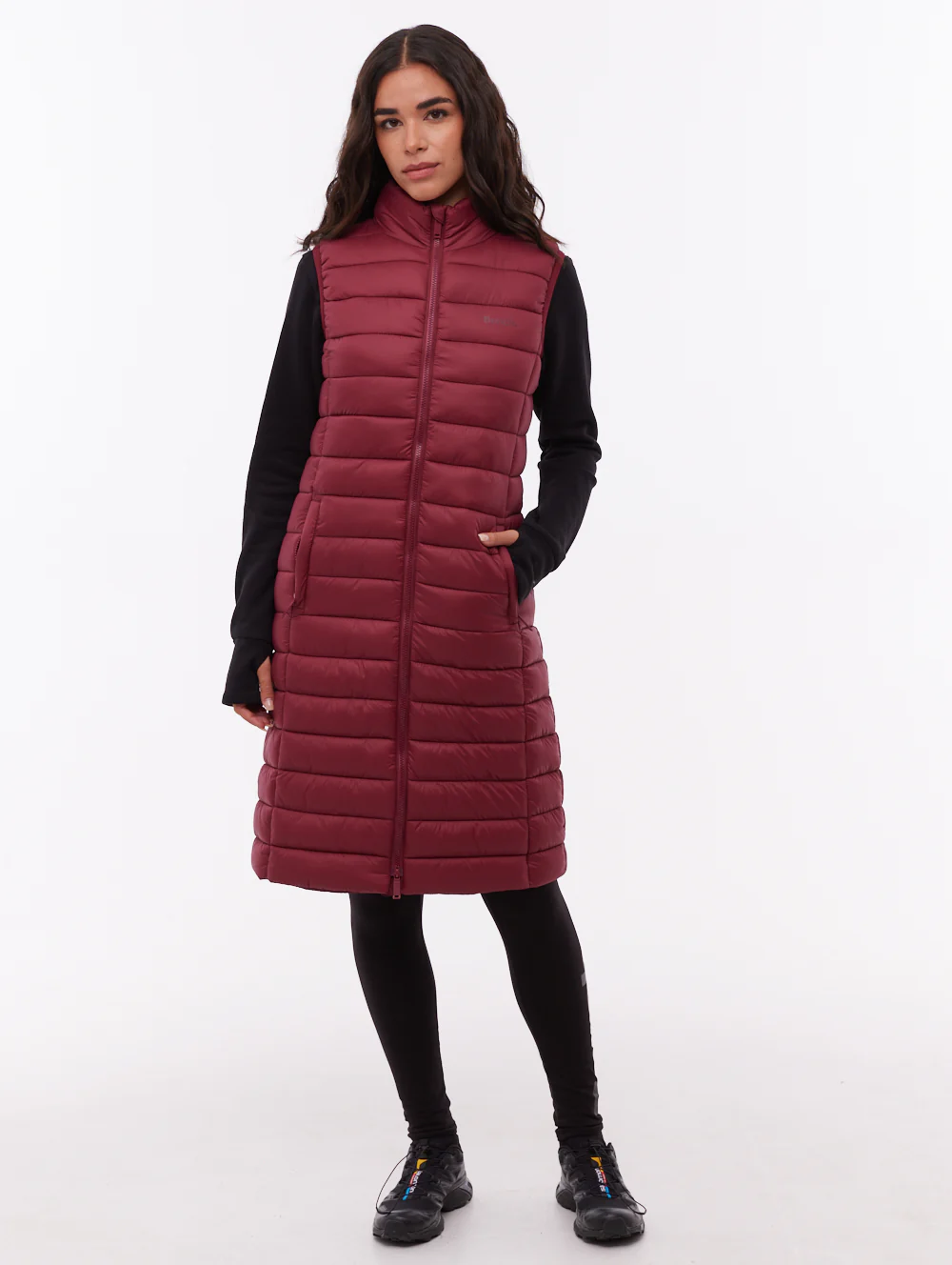 Meridian Maxi Puffer Vest - Red - Image 2