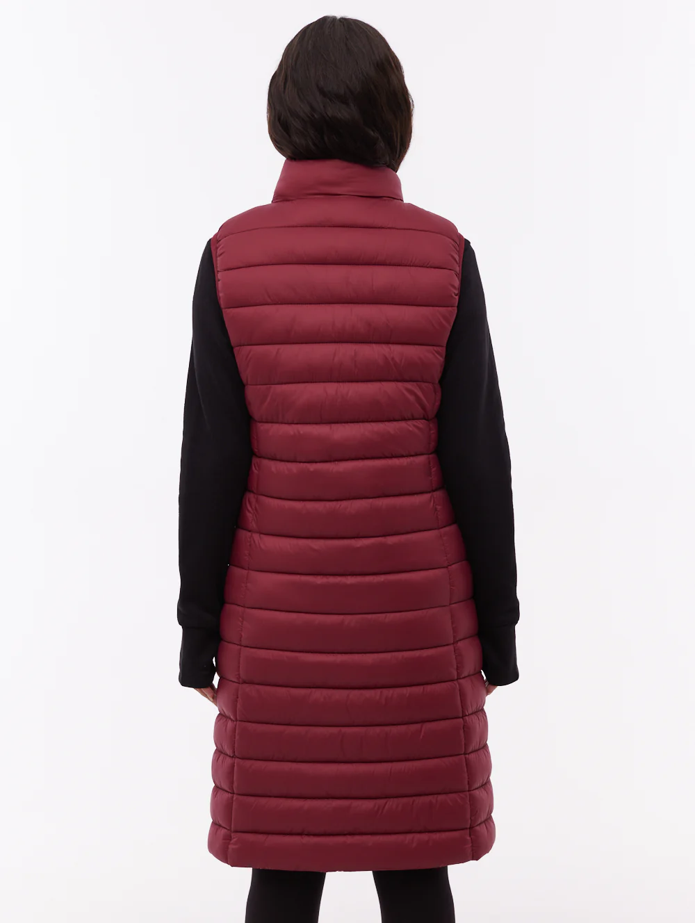 Meridian Maxi Puffer Vest - Red - Image 3