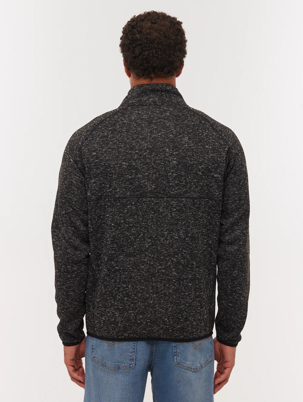 Middeo Funnel-Neck Zip-Up - Black - Image 3