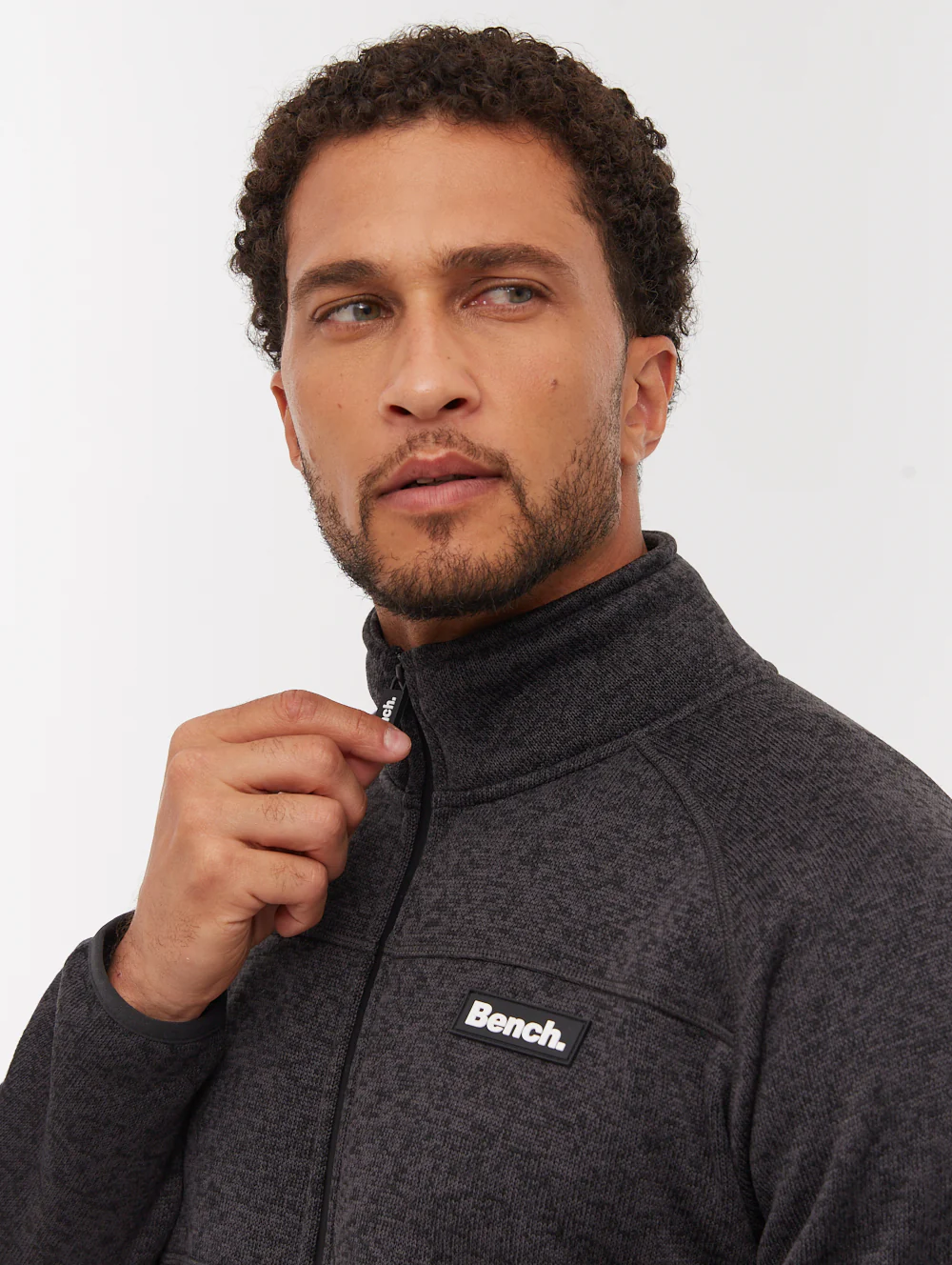 Middeo Funnel-Neck Zip-Up - Grey - Image 2
