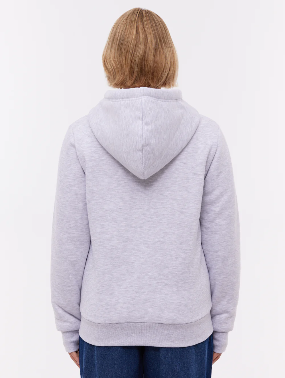 Mintz Sherpa-Lined Zip-Up Hoodie - Grey - Image 4