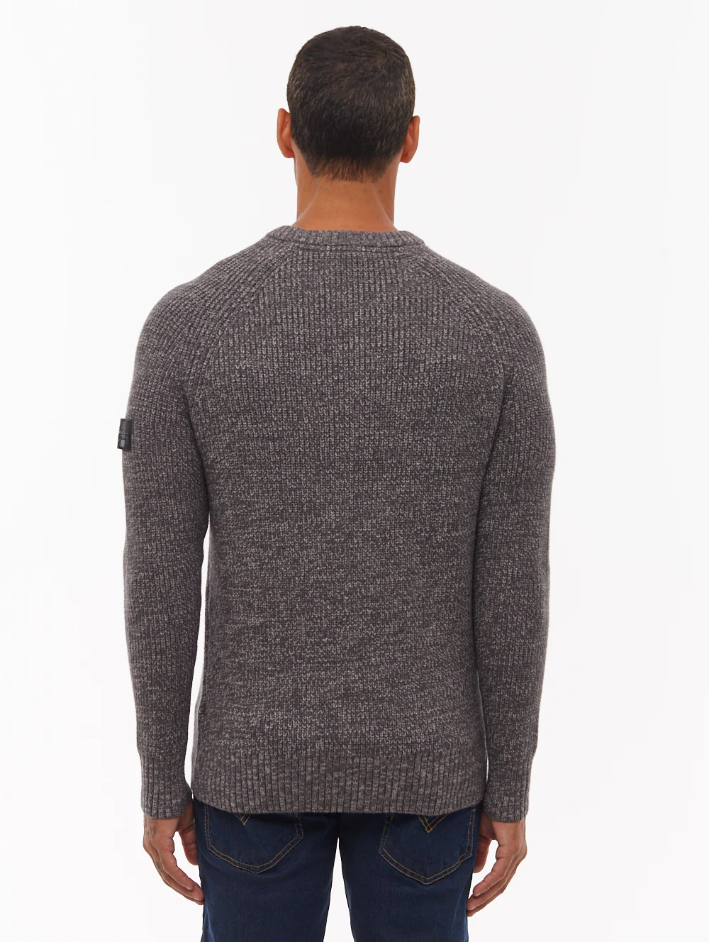 Molna Raglan Sleeve Crew Neck Sweater - Grey - Image 3