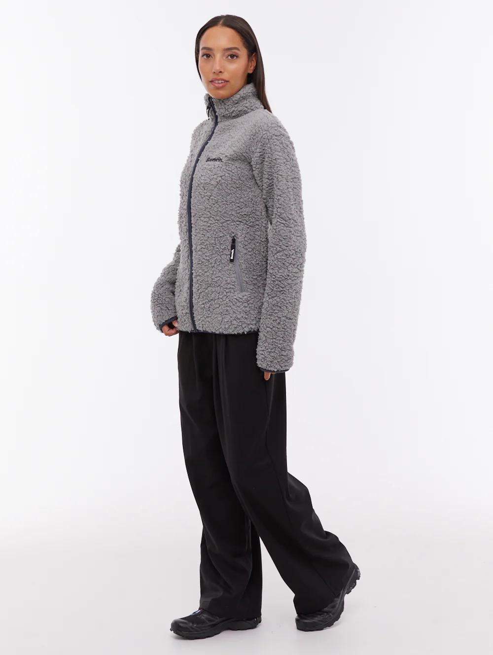 Monnie Wideleg Pants - Black - Image 3