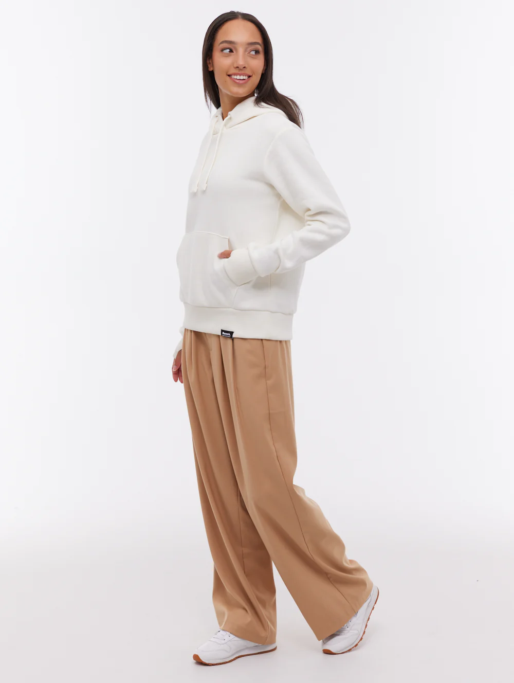 Monnie Wideleg Pants - Beige - Image 3