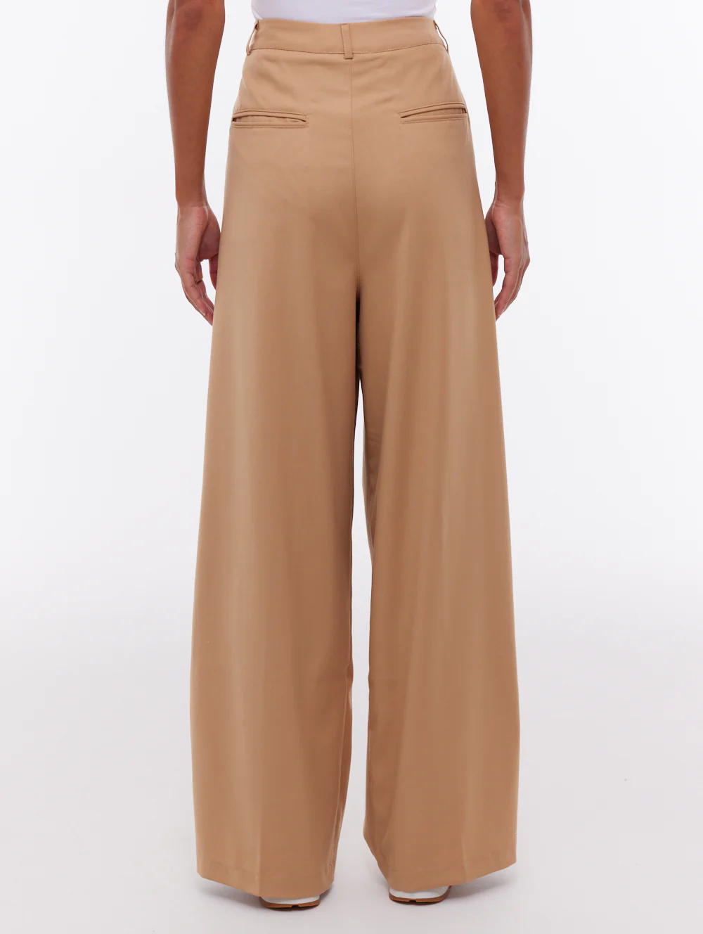 Monnie Wideleg Pants - Beige - Image 4