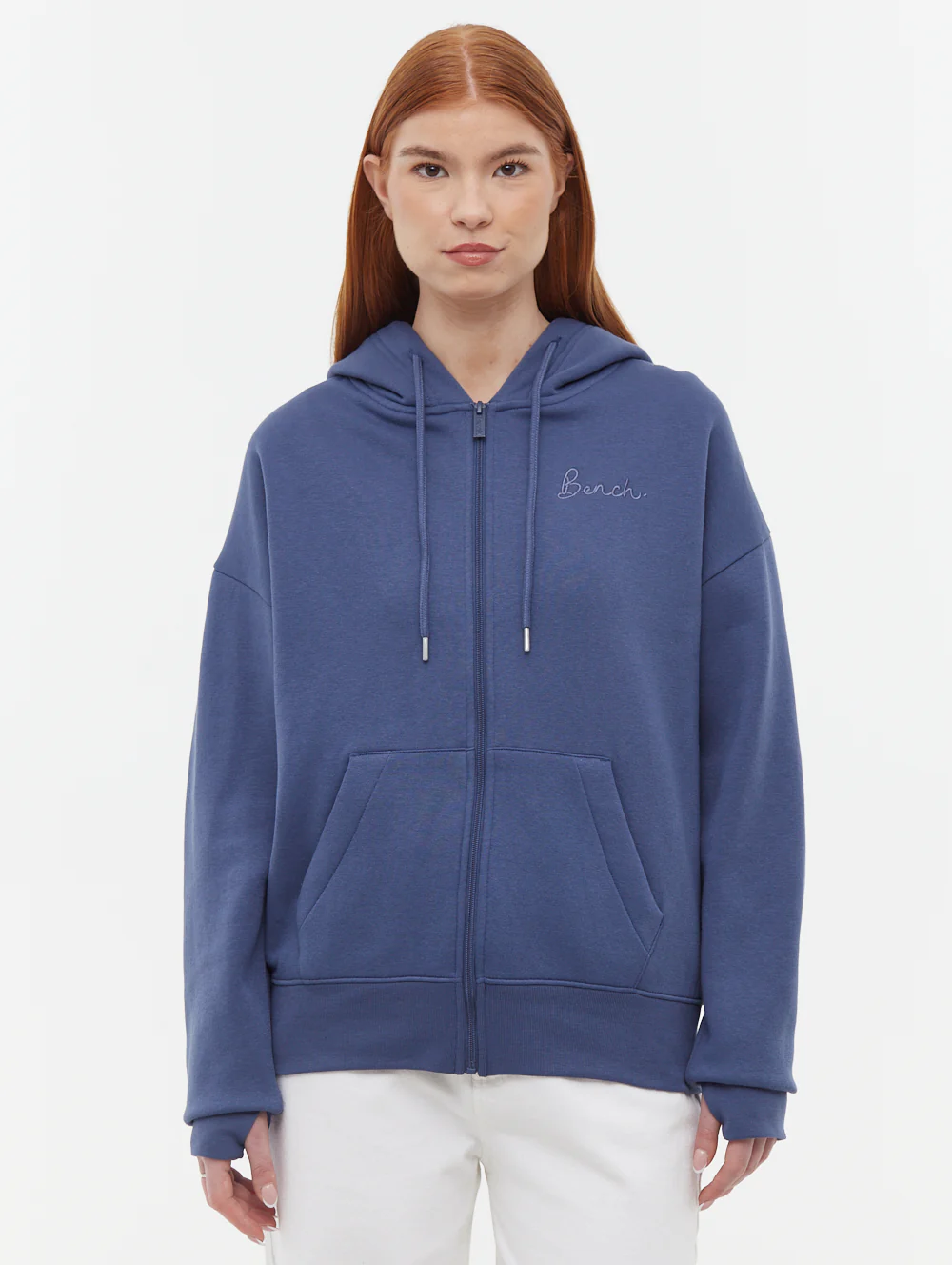 Naos Oversize Zip-Up Hoodie - Blue
