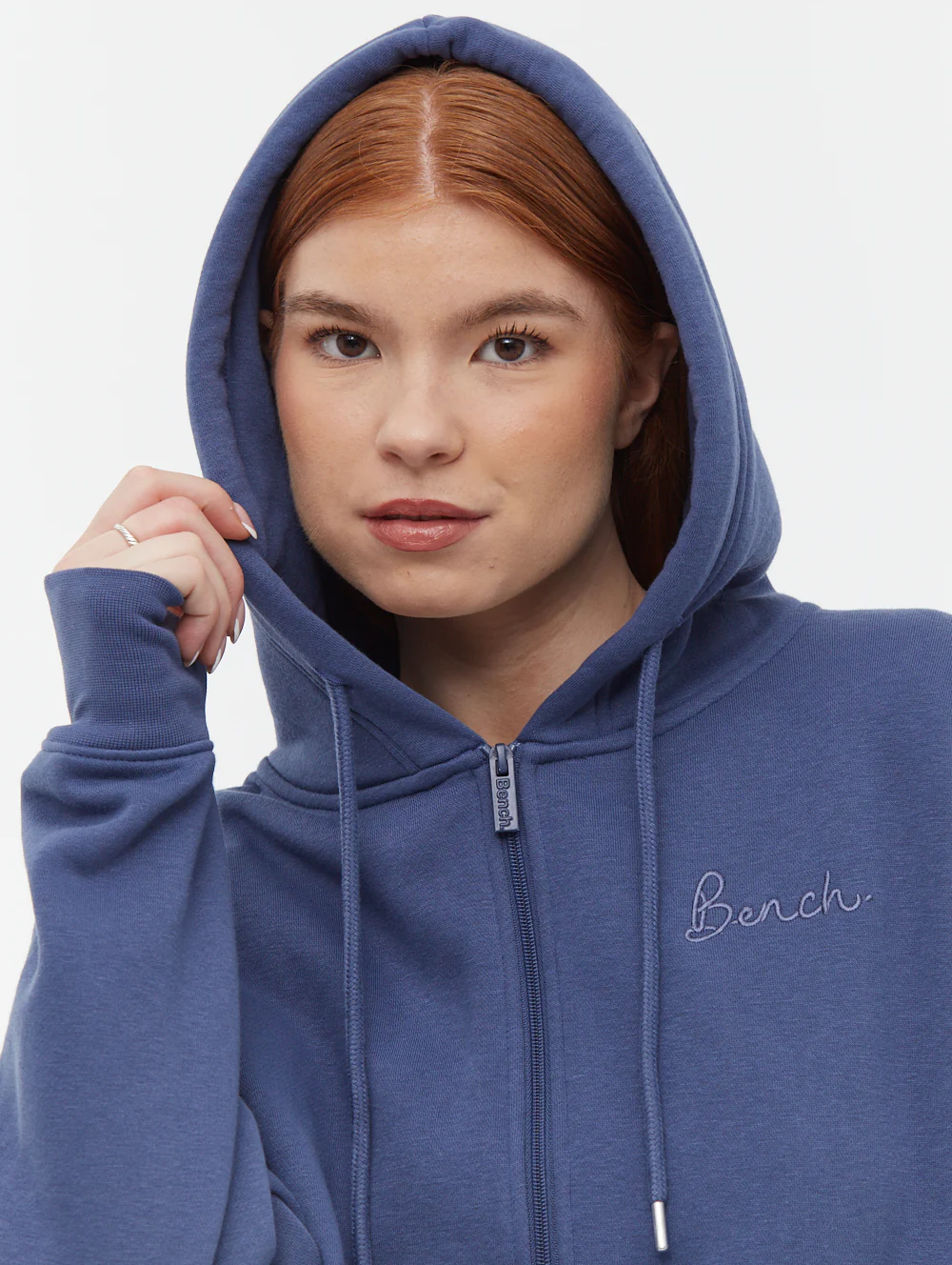 Naos Oversize Zip-Up Hoodie - Blue - Image 3