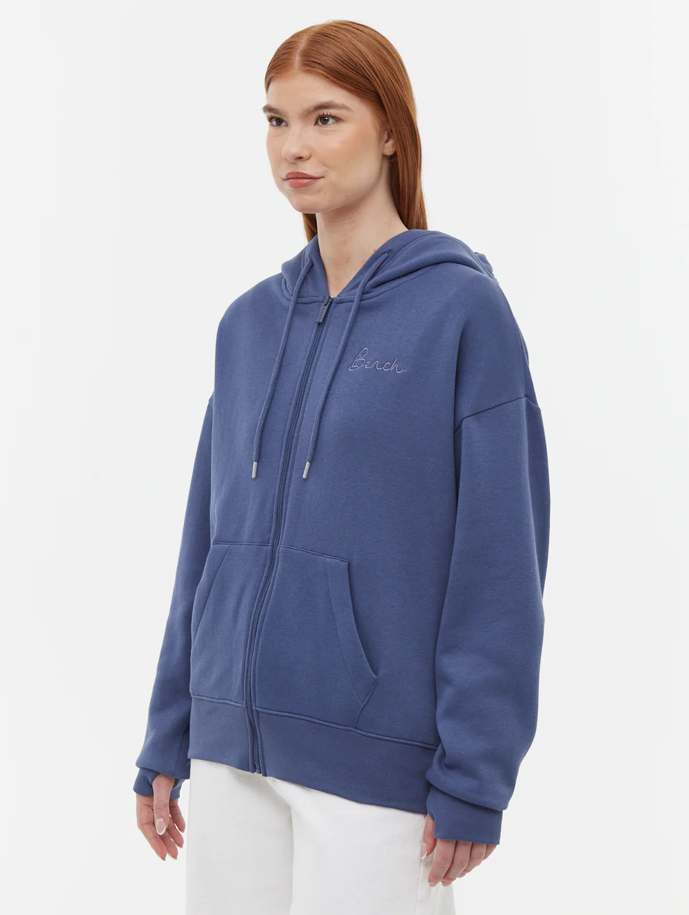 Naos Oversize Zip-Up Hoodie - Blue - Image 4