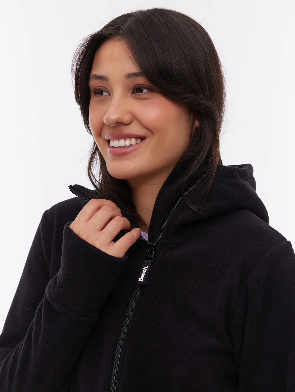 Ninja Microfleece Asymmetric Zip-Up - Black - Image 2