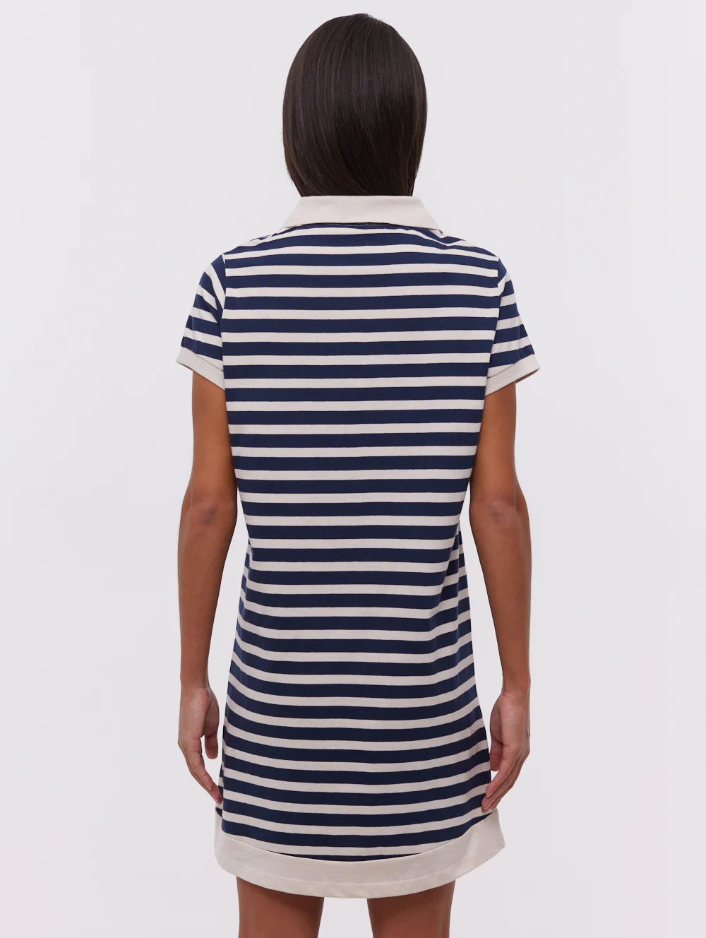 Orenda Stripe Polo Dress - Blue - Image 5