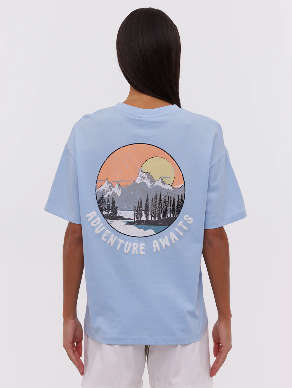 Pheena Back Graphic T-Shirt - Blue