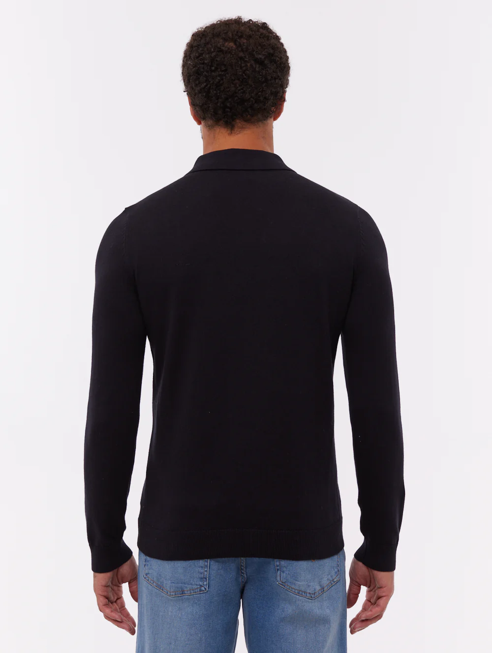Pollos Long-Sleeve Polo Shirt - Black - Image 3