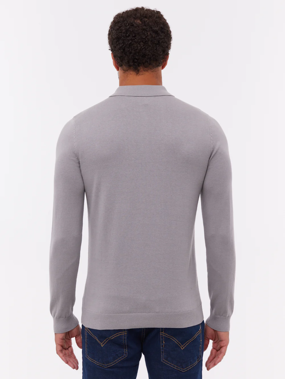 Pollos Long-Sleeve Polo Shirt - Grey - Image 3