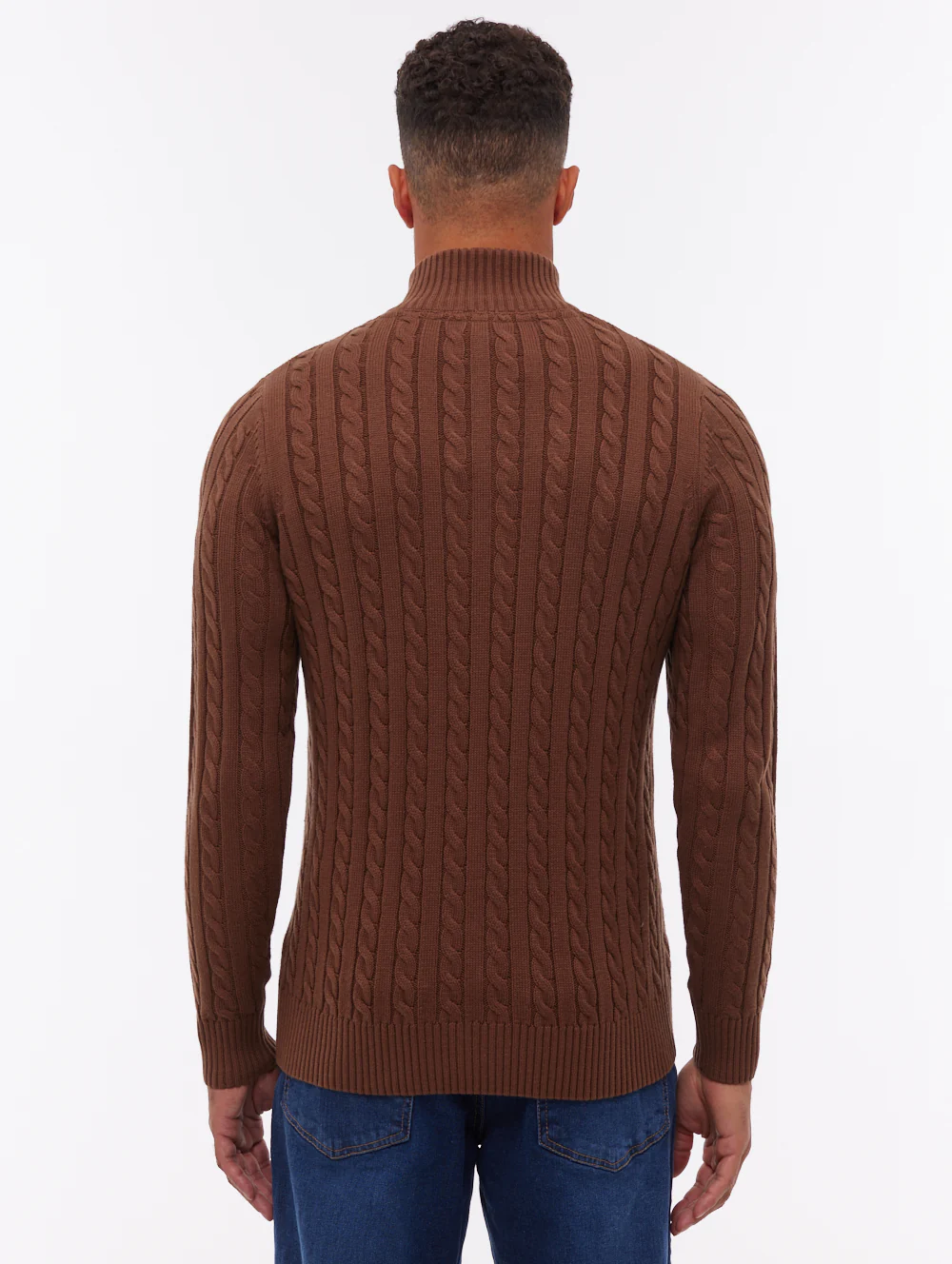 Rasola Quarter-Zip Sweater - Brown - Image 3