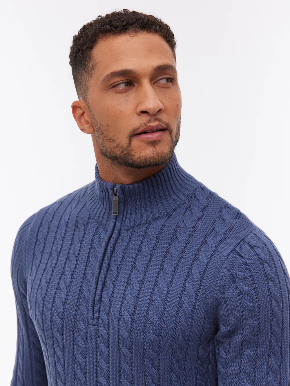 Rasola Quarter-Zip Sweater - Blue - Image 2