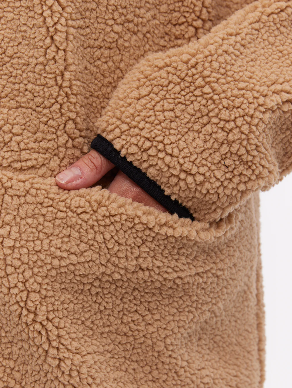 Riah Funnel-Neck Zip-Up - Beige - Image 3