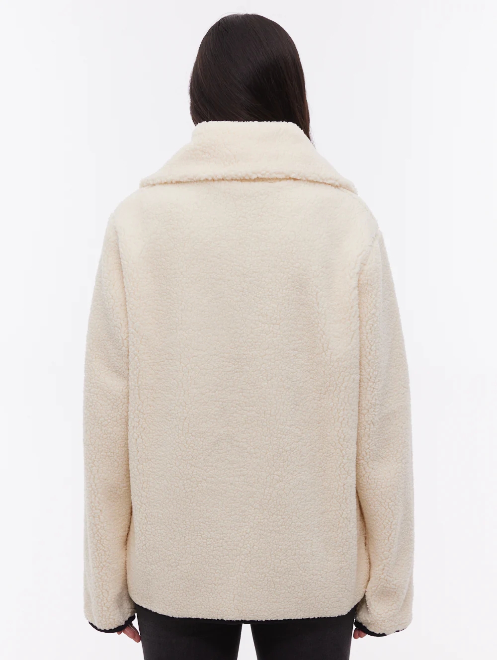 Riah Funnel-Neck Zip-Up - White - Image 4
