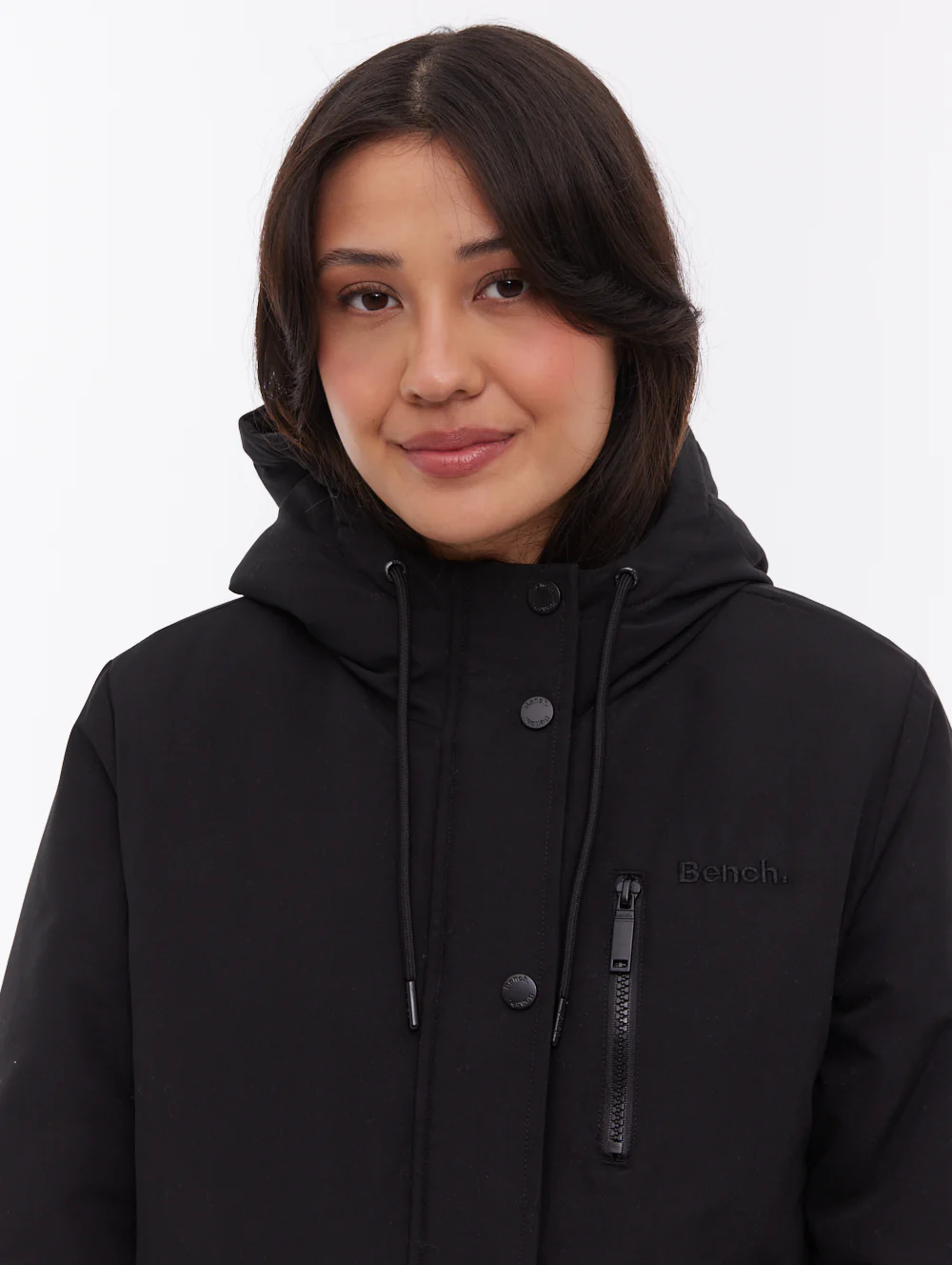 Sari Hooded Midi Parka - Black - Image 2