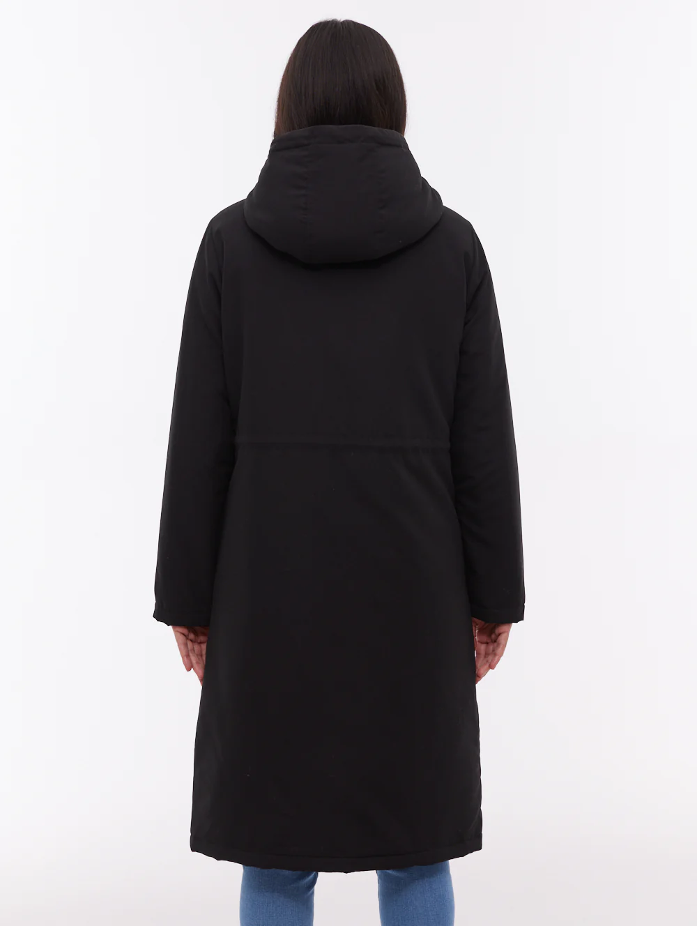 Sari Hooded Midi Parka - Black - Image 3