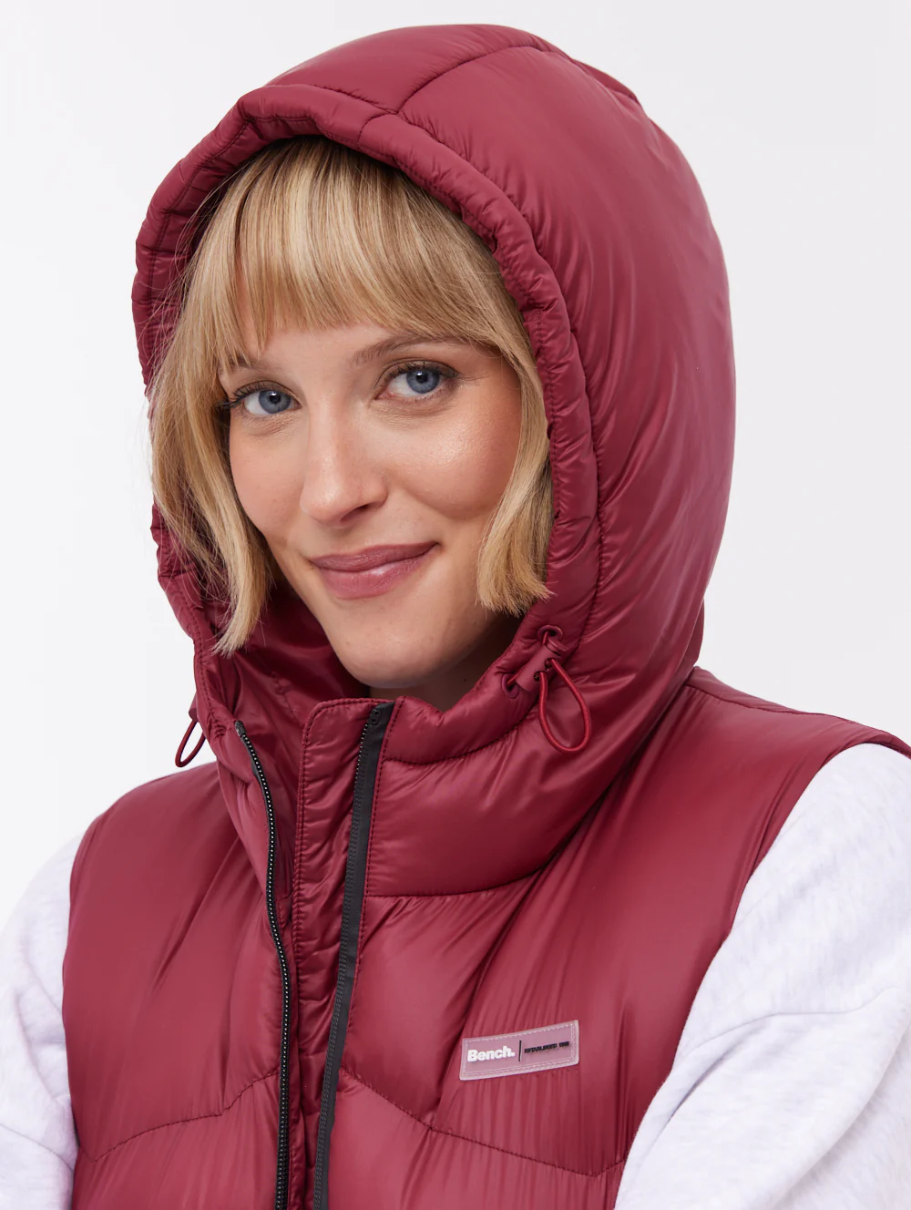 Saz Longline Hooded Vest - Red - Image 3