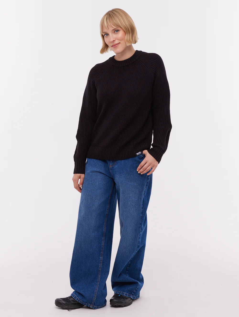 Sorpha Crew Neck Sweater - Black - Image 2