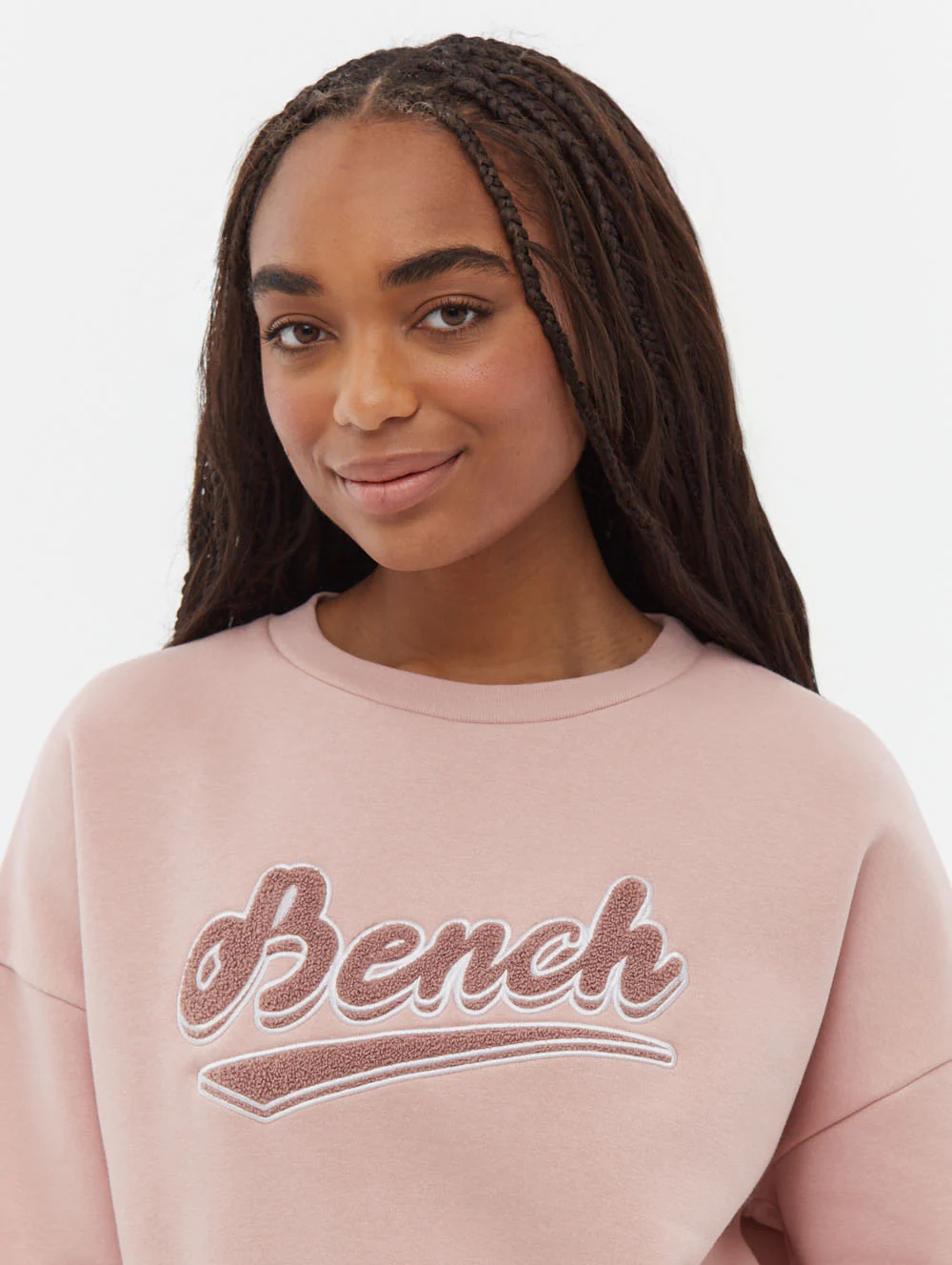 Steffi Retro Logo Crew Neck Sweatshirt - Pink - Image 3