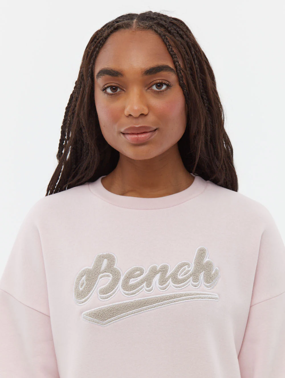 Steffi Retro Logo Crew Neck Sweatshirt - Pink - Image 3