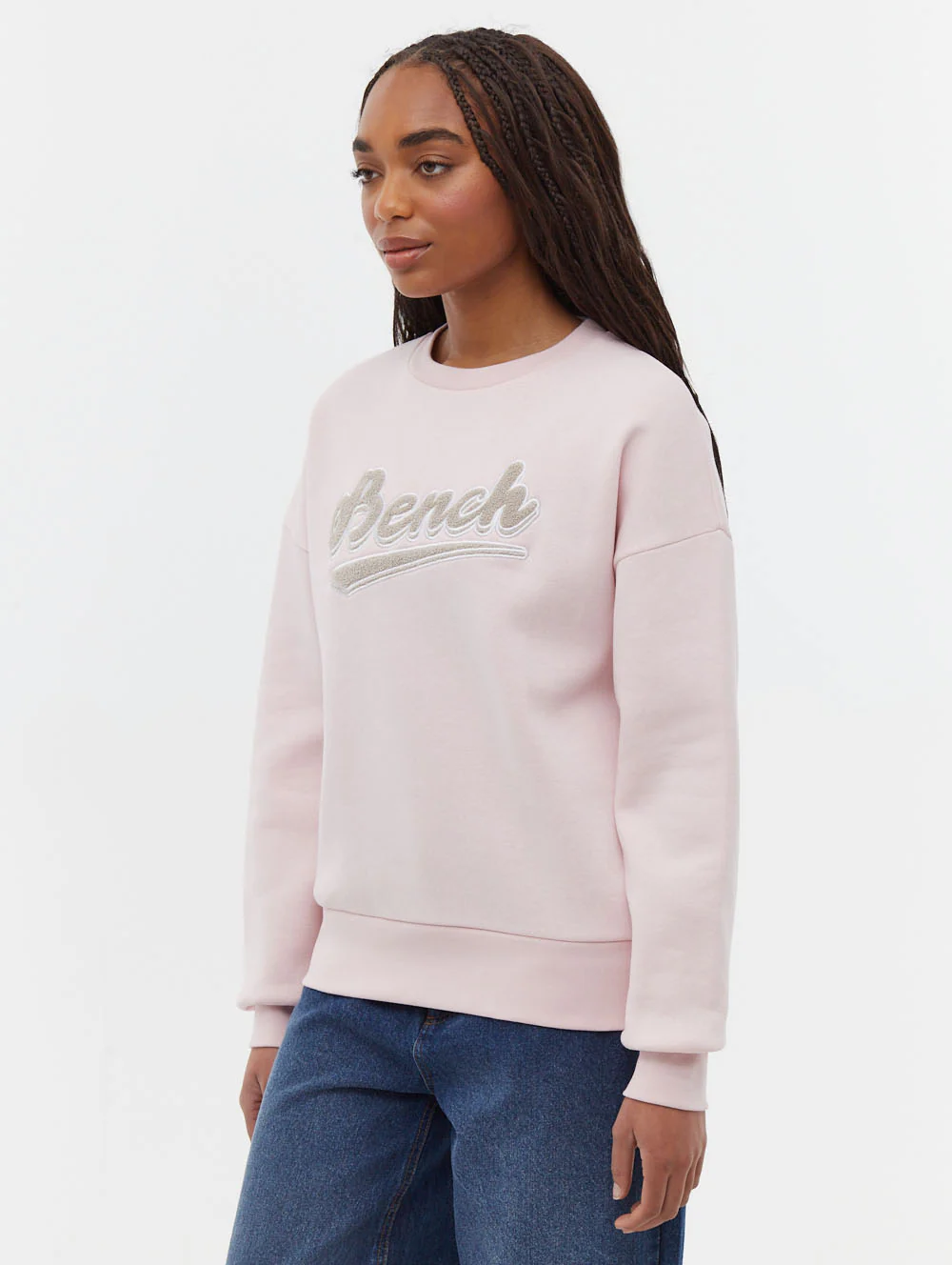 Steffi Retro Logo Crew Neck Sweatshirt - Pink - Image 4