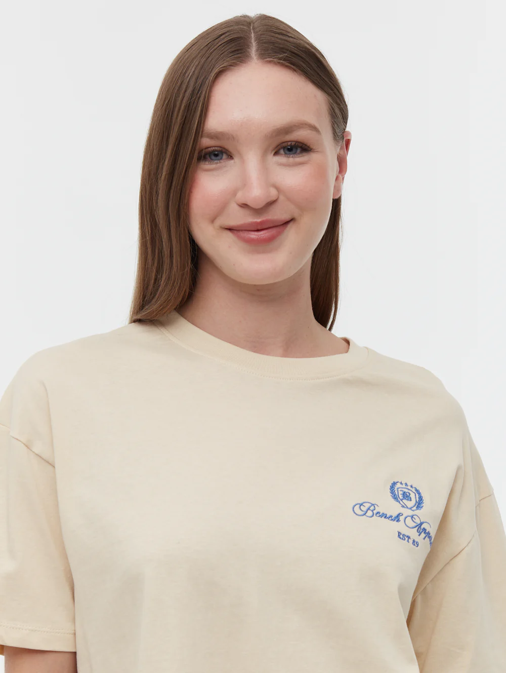 Taja Script Graphic T-Shirt - Beige - Image 4