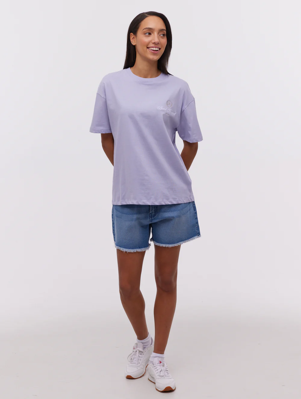 Taja Script Graphic T-Shirt - Purple - Image 3