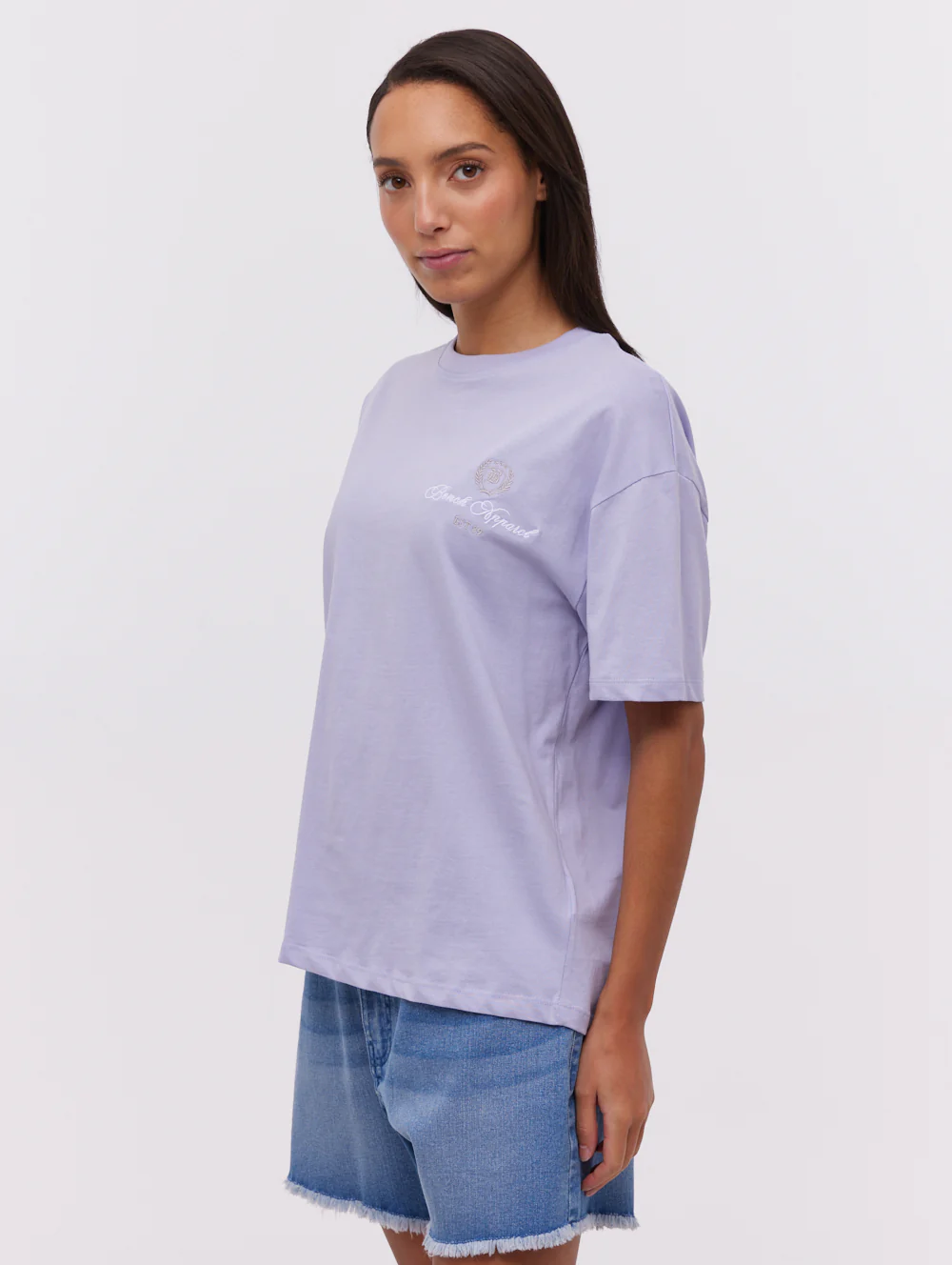 Taja Script Graphic T-Shirt - Purple - Image 5