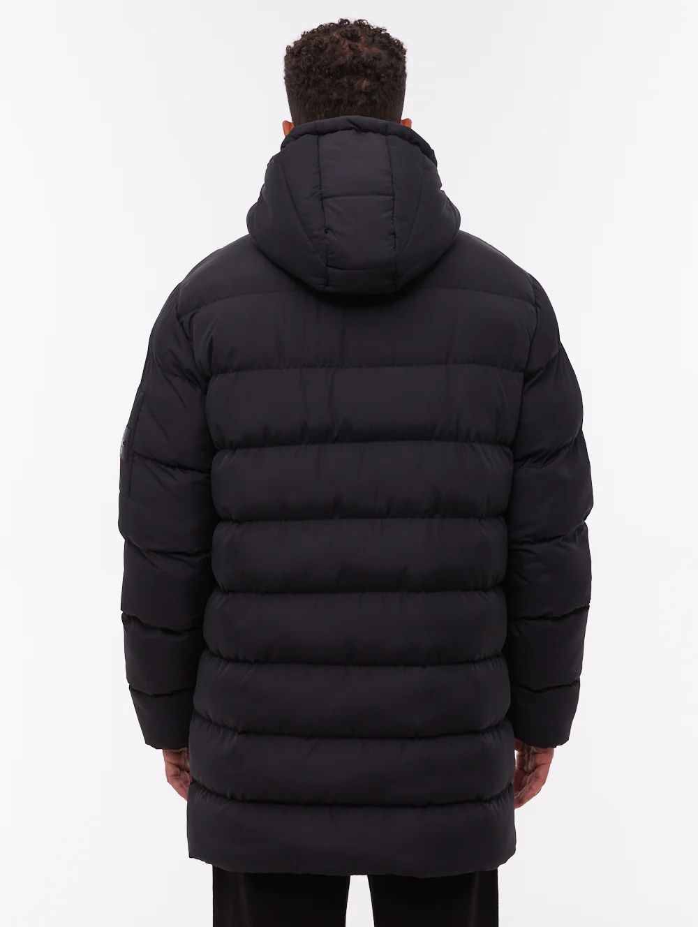 Texani Hooded Puffer Jacket - Black - Image 5