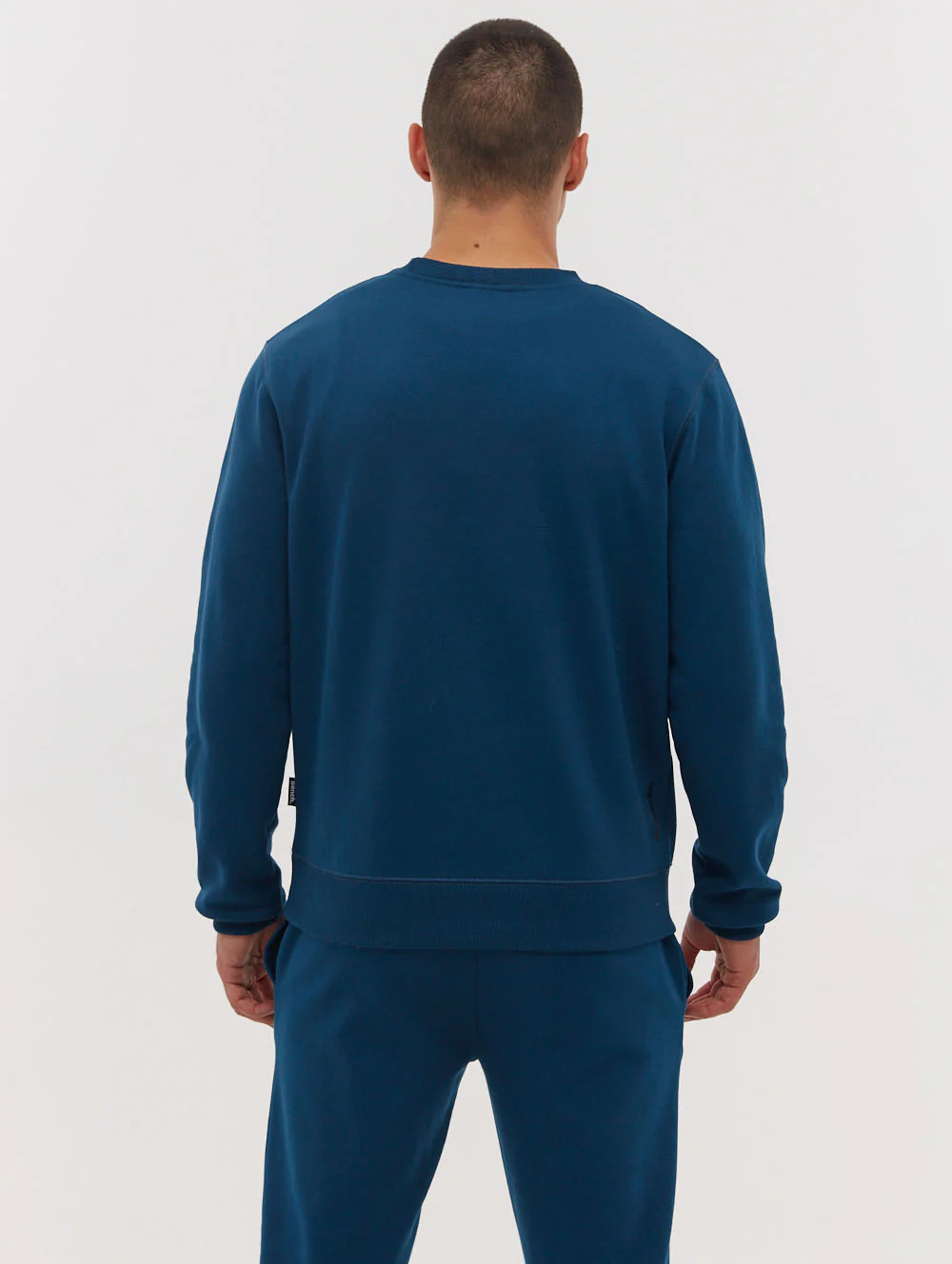 Tipster Perforated Logo Crew Neck Sweatshirt - Teal - Image 5