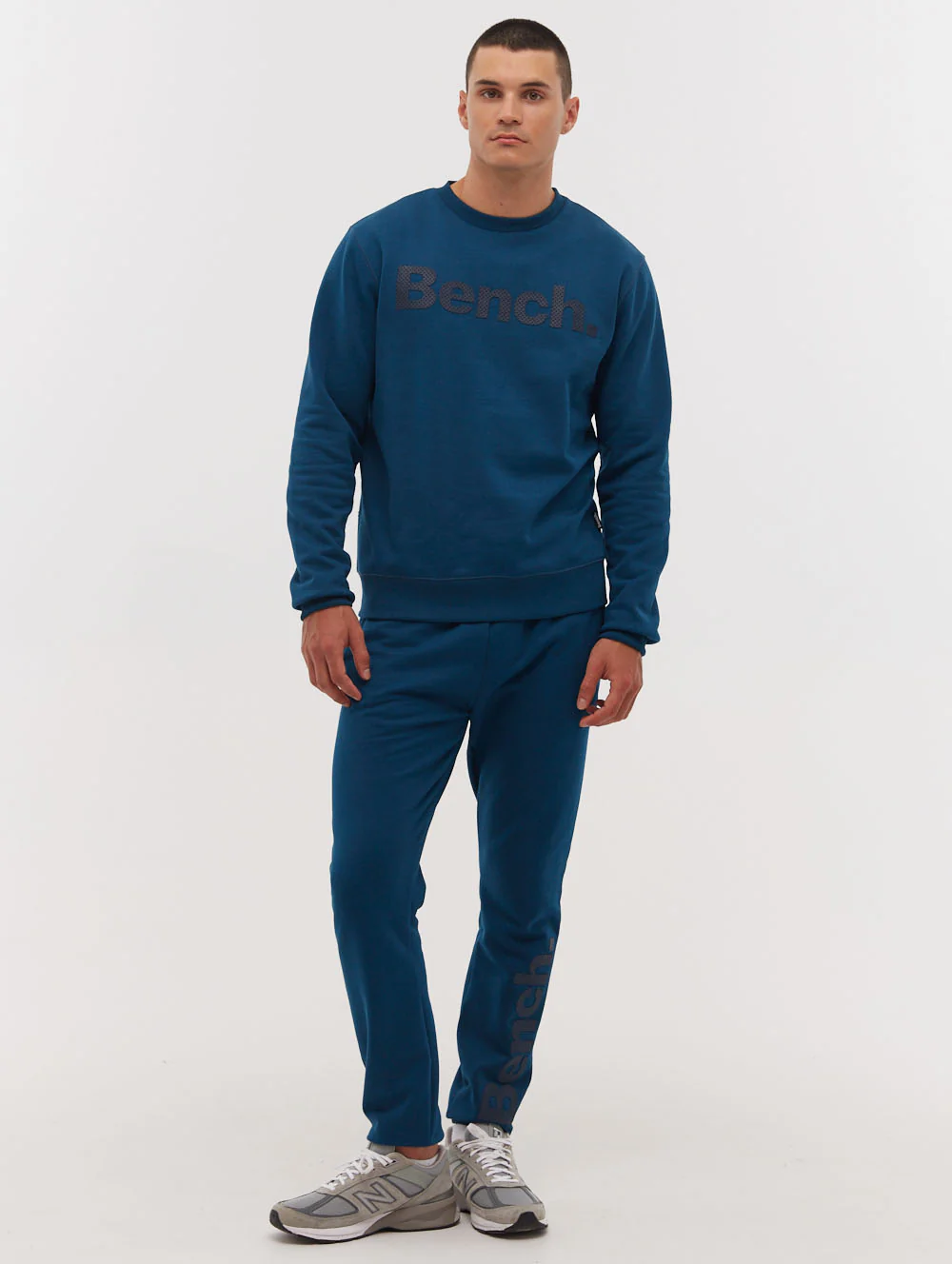 Tipster Perforated Logo Crew Neck Sweatshirt - Teal - Image 6