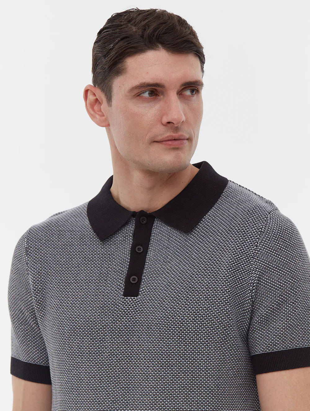 Totti Knit Polo Shirt - Black - Image 3