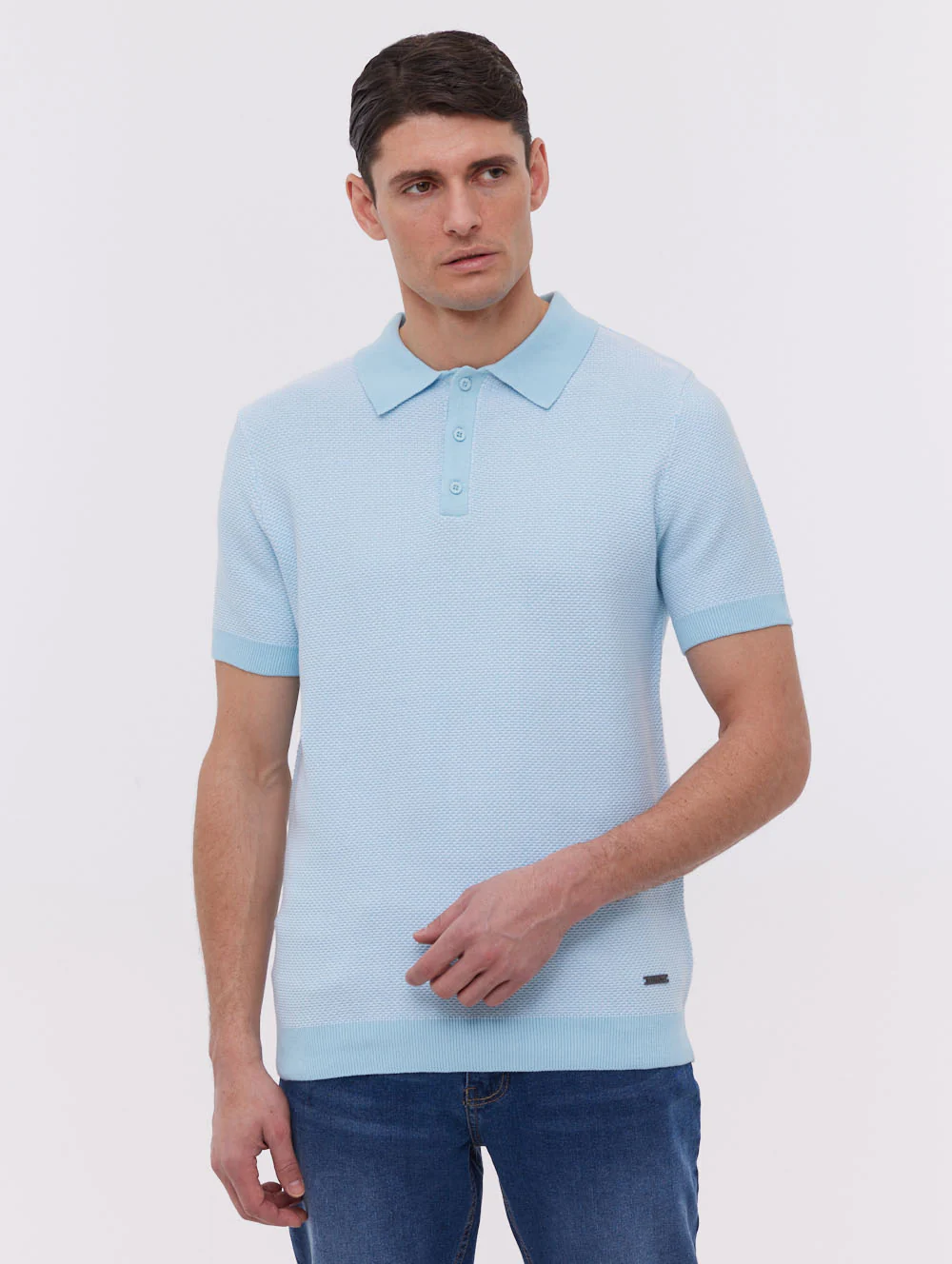Totti Knit Polo Shirt - Blue