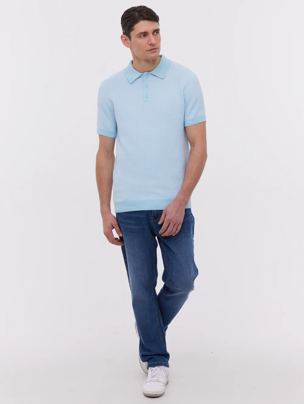 Totti Knit Polo Shirt - Blue - Image 2