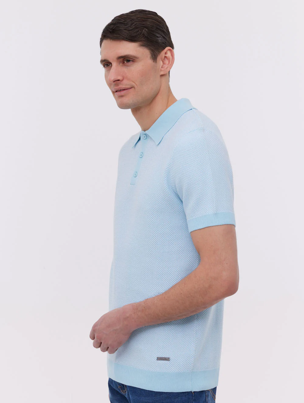 Totti Knit Polo Shirt - Blue - Image 4