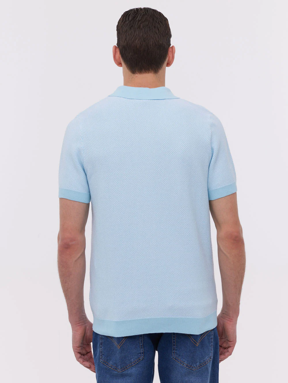 Totti Knit Polo Shirt - Blue - Image 5