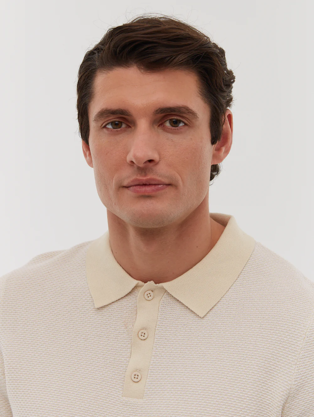 Totti Knit Polo Shirt - Beige - Image 3