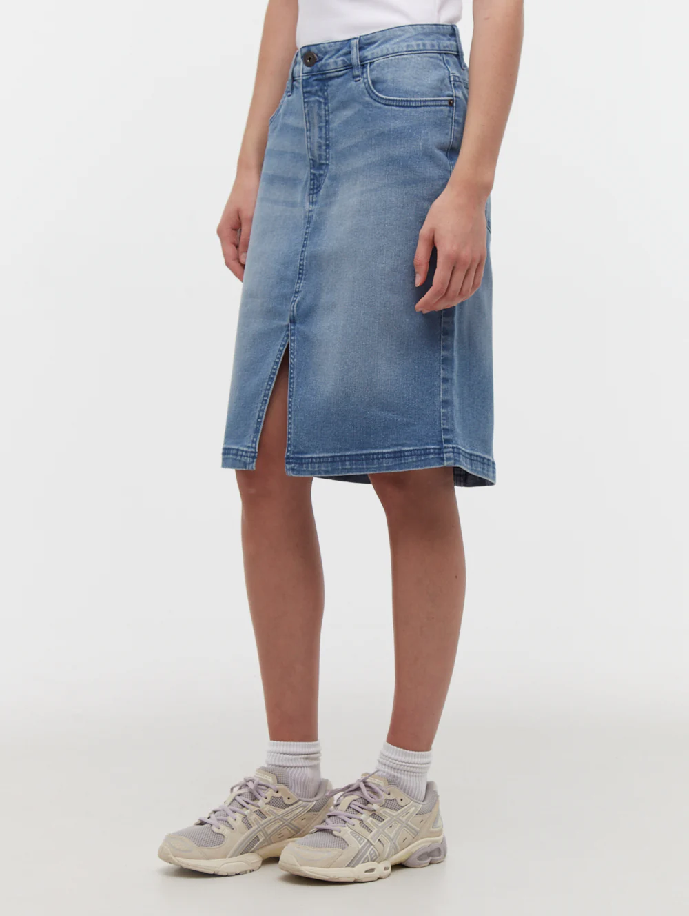 Vienra Midi Jean Skirt - Blue - Image 4