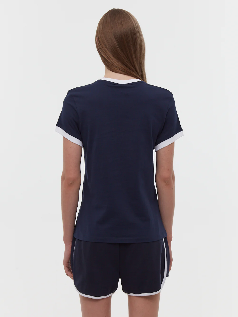 Vivica Embroidered Ringer T-Shirt - Blue - Image 5