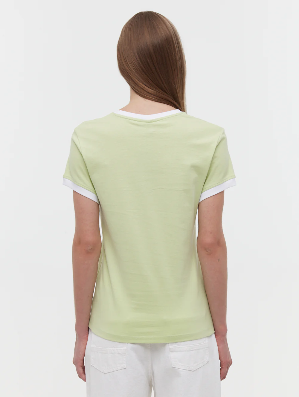 Vivica Embroidered Ringer T-Shirt - Green - Image 5