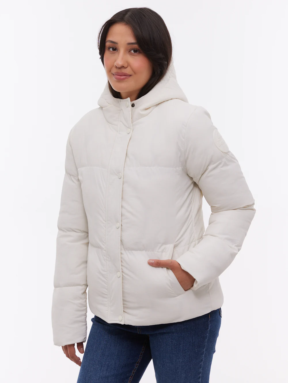 Willah Hooded Puffer Jacket - White