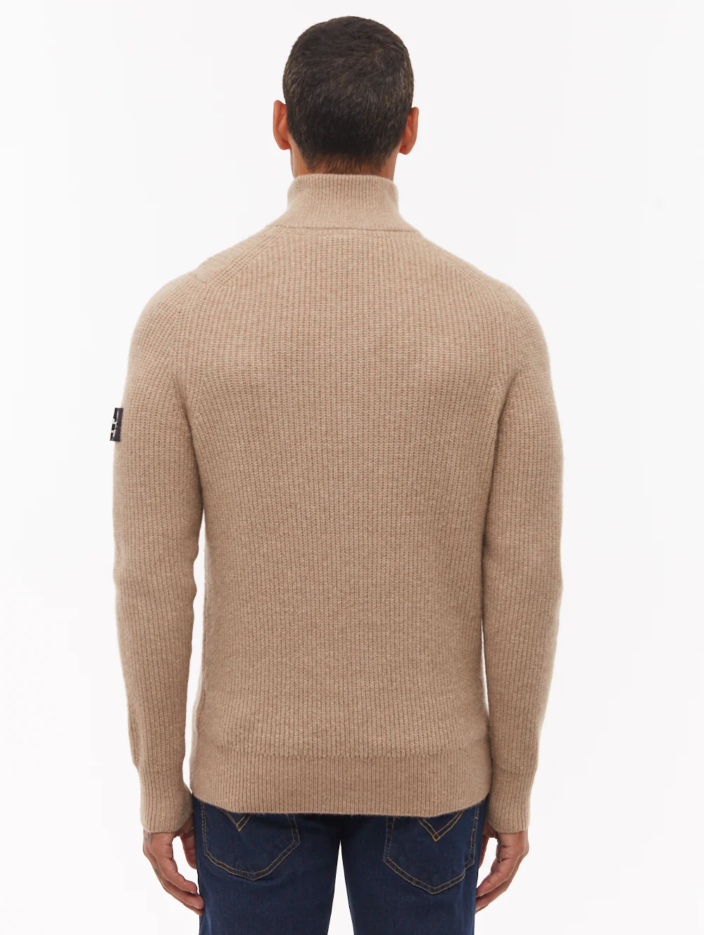 Yanta Quarter-Zip Funnel-Neck Sweater - Beige - Image 3