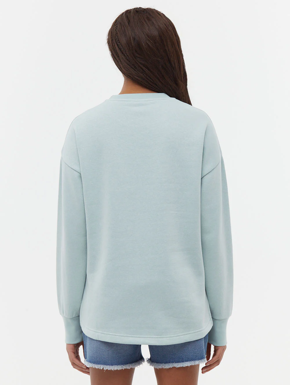 Zie Graphic Crew Neck Sweatshirt - Aqua - Image 5